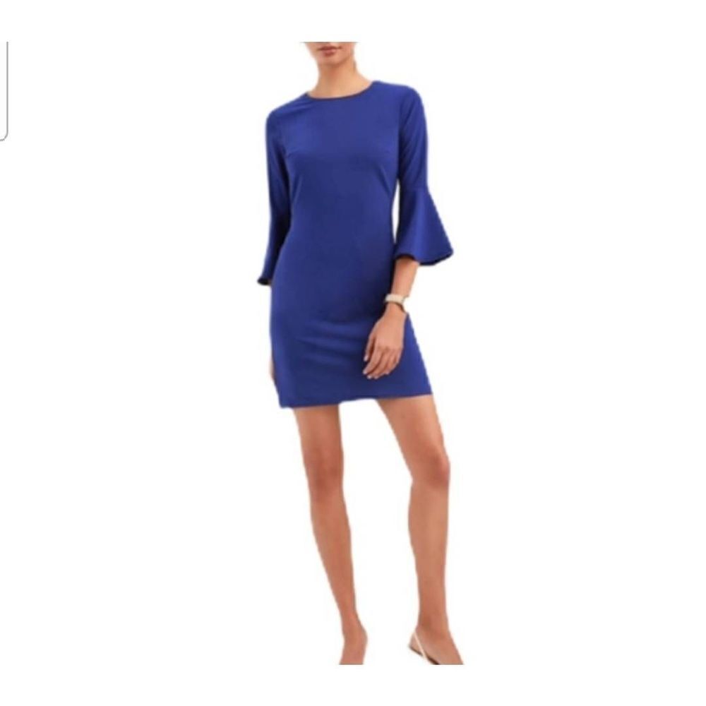 Lulu’s blue Last Love Song Tie Waist Dress sz Large